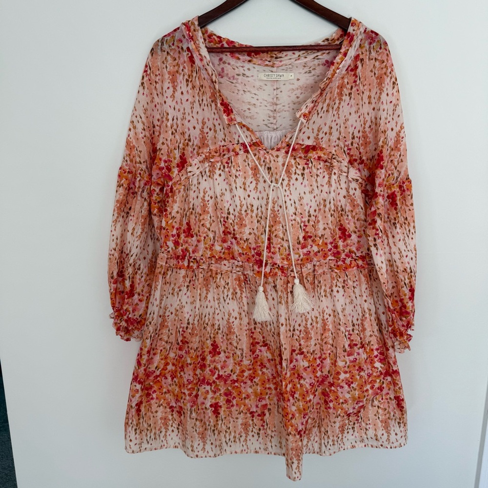 Christy Dawn The Adeline Dress in Sunset Gladiola Size Medium Boho Cottagecore - Picture 6 of 12